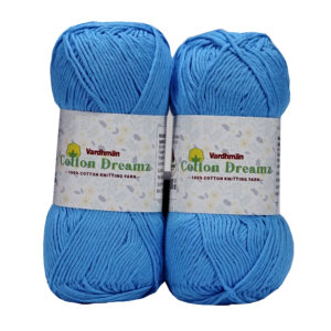 Vardhman Cotton Dreamz 100% Cotton Knitting Yarn Wool - 100gm each
