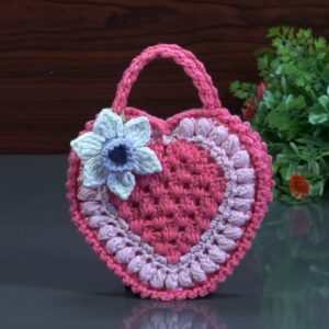 Heart shaped Woolen Bag- Soft & Beautiful