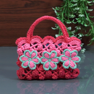 Small Woolen Bag With Flowers