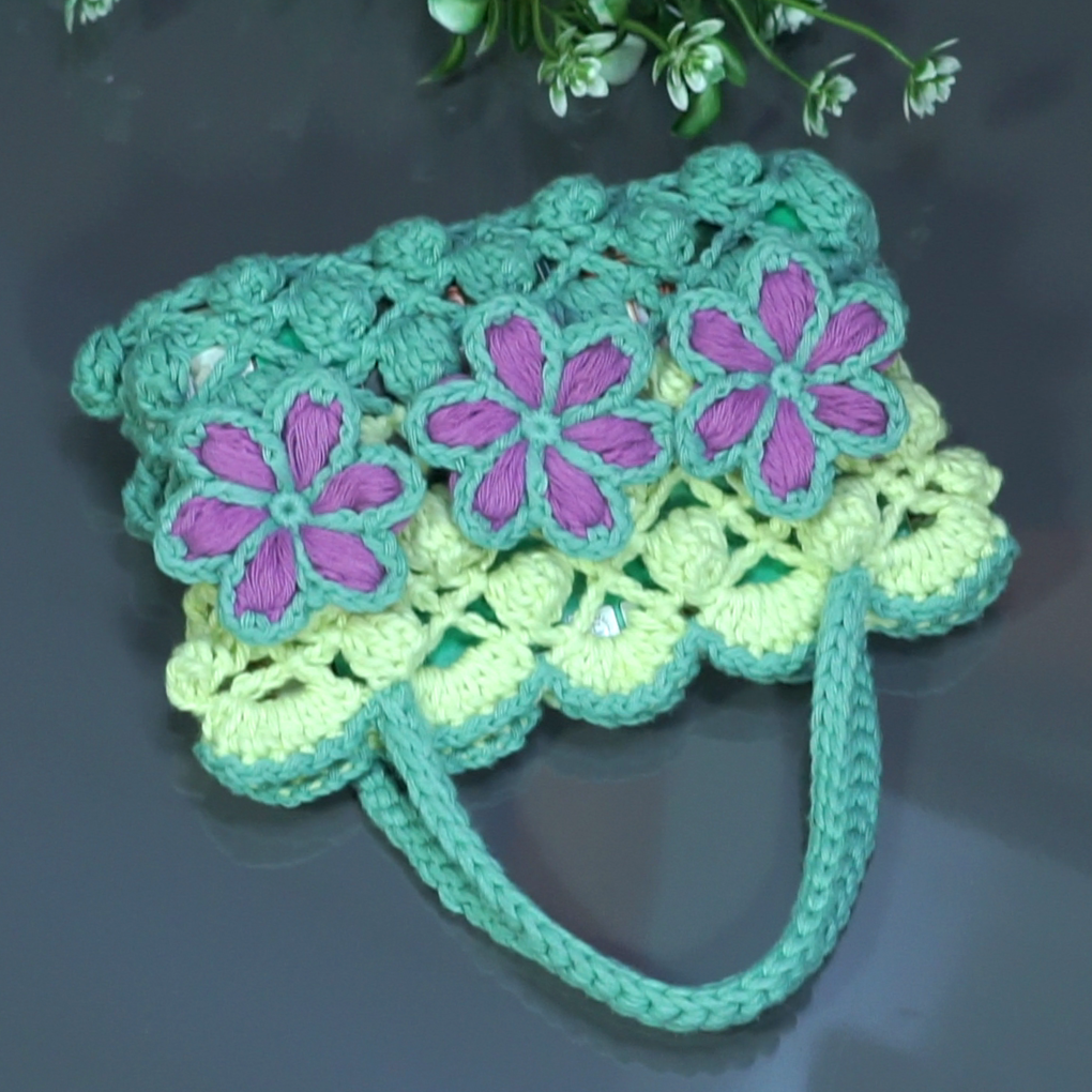 Crocheted Woolen Bag - Stylish & Beautiful - Image 2