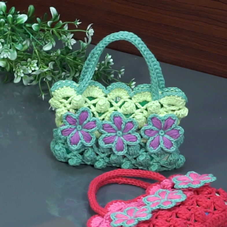 Crocheted Woolen Bag - Stylish & Beautiful - Image 5