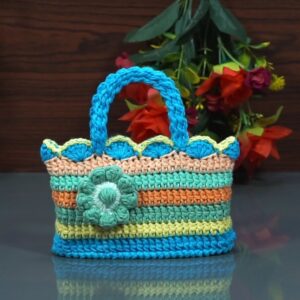 Multicolour Woolen Handbag- Cute & Compact