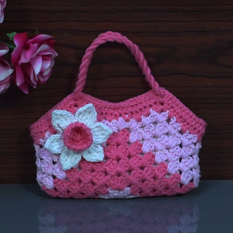 Mobile Carry Bag With a Beautiful Flower