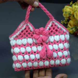 Beautiful Red Coloured Woolen Bag