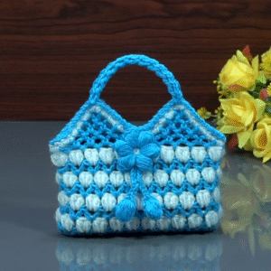 Handmade Mobile Carry Bag With a Flower